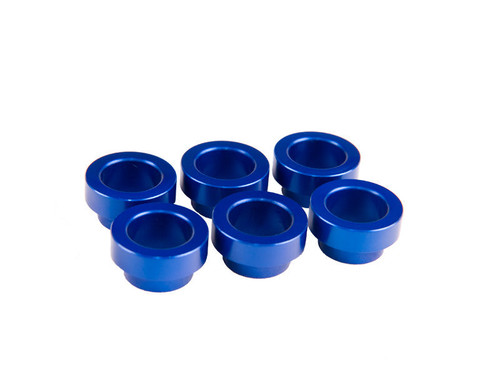 FIC BU-SUPRA-SPACER-6A blue anodized Toyota Supra manifold bung set for top-feed injector conversion