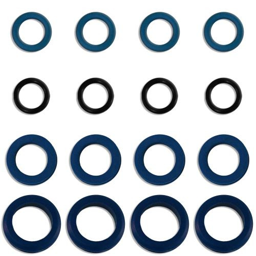 Fuel Injector Clinic SLK-125-6X4 Low-Z DSM Evo fuel injector seal kit with Viton lower seals
