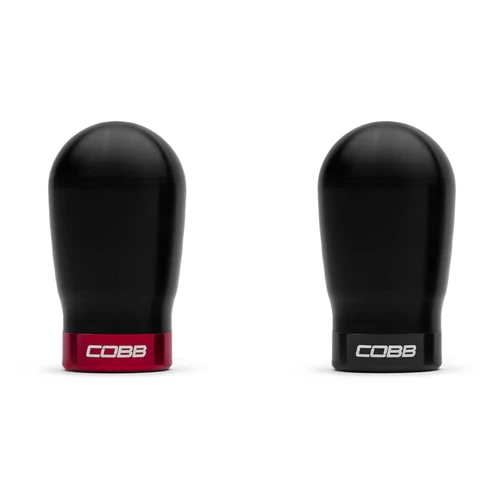 Cobb Tall Weighted COBB Knob - Black w/Red Base (2013 - 2016 FR-S / 2013 - 2026  BRZ / 2022 - 2026 GR86 / 2013 - 2018 Focus ST / 2016 - 2018 Focus RS / 2014 - 2019 Fiesta ST) - 291370-RD