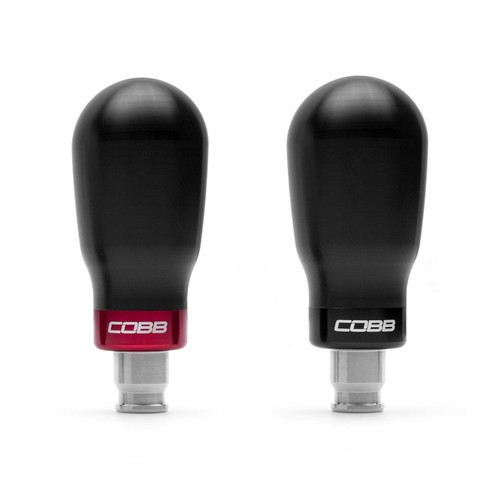 Cobb Tall Weighted Cobb Knob - Black w/Red Trim (2017 - 2021 Honda Civic Type R / 2017 - 2020 Civic Si) - 2H1370-B-RD