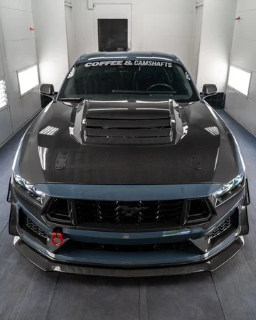 MAZ Dark Horse SC Hood - Single Sided Carbon Fiber (2024 - 2026 Mustang) MAZ-24-SCSS