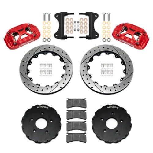 Wilwood Forged XRS6R Big Brake Front Brake Kit - 13.06 Drilled & Slotted Rotors - Red (2014 - 2019 C7 Corvette) 140-18533-DR