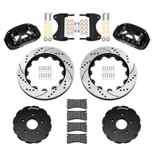 Wilwood Forged XRS6R Big Brake Front Brake Kit - 14" Drilled & Slotted Rotors - Black (2014 - 2019 C7 Corvette) 140-18534-D