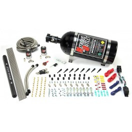 Nitrous Outlet 4 Cylinder 2 Solenoid Dual Stage Dry Direct Port System w/Single Rail 00-10361-SBT-DS