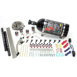Nitrous Outlet 4 Cylinder 4 Solenoid Dual Stage Direct Port System w/Dual Injection Rails (Gas) 00-10362-R-DS