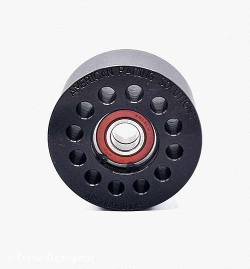 ARS 90mm x 10 Rib Smooth Billet Pulley - Double Bearing 009010DBS