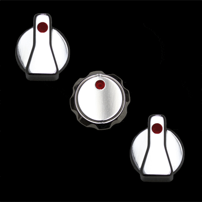 UPR Products Regular & Climate Control AC Knobs - Polished (1989 - 2004 Mustang) 1003-89-11