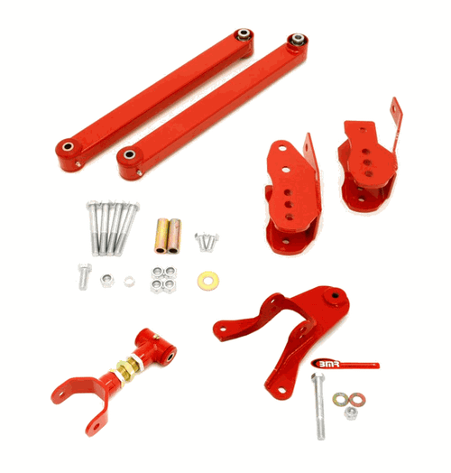 BMR Rear Control Arm Package - Level 3 - Red (2005 - 2010 Mustang / 2007 - 2014 Shelby GT500) CAP003R