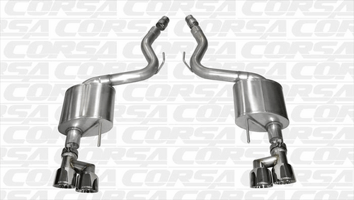 Corsa Exhaust Sport Axle Back Polished Quad Tip (15-17 Mustang GT) 14334