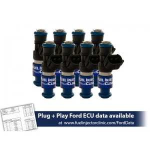 FIC IS404-2150H 2150cc High-Z fuel injectors for 2007-2014 Shelby GT500 with Data Match Technology and PGTDEN8 pigtails