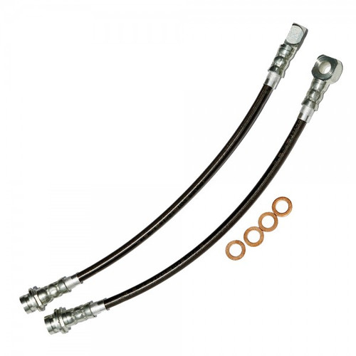 J&M C5 Conversion Front Brake Hose Kit w/Clear Coat (93-97 Camaro/Firebird) 22500-C5-C