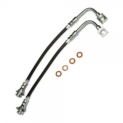 J&M Stainless Steel Brake Hose Kit - Front - Clear (1998 - 2002 Camaro / Firebird) 22506-C