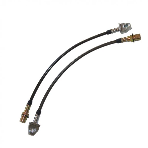 J&M Stainless Steel Brake Hose Kit - Front - Black (1994 - 1998 Cobra) 22518-B