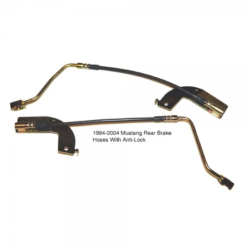 J&M Stainless Steel Brake Hose Kit - Rear - Clear (1999 - 2004 Mustang GT - Traction Control) 22522-C