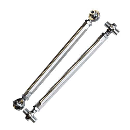 J&M Aluminum Lower Control Arms - Adjustable - Rod / Rod Ends - Black (2005 - 2014 Mustang) 23961B
