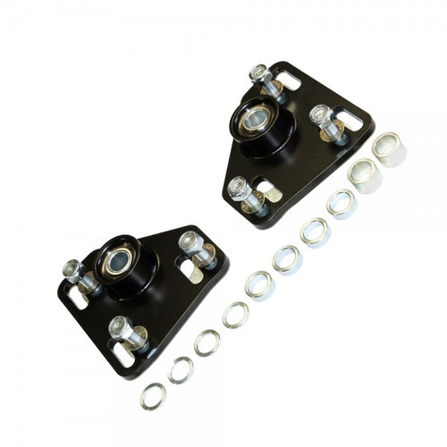 J&M Caster Camber Plates - 3 Bolt - Black (1994 - 2004 Mustang) 24214-B