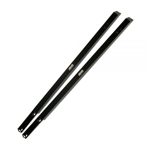 J&M Full Length Jacking Rails - Ultra Low Profile - Black (2015 - 2023 Mustang Convertible) 25500B