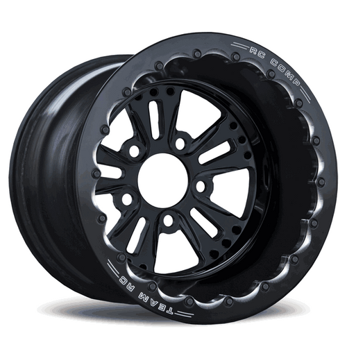 RC Components 15x9.5 Fusion Double Beadlock Rear Wheel Black Rim