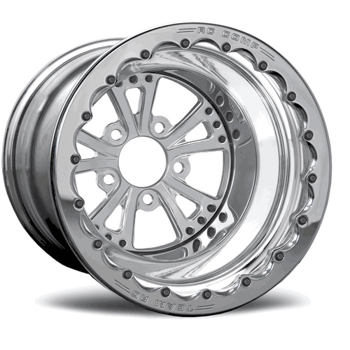 RC Components 15x9 Torx Rear Wheel Single Beadlock Polished Rim