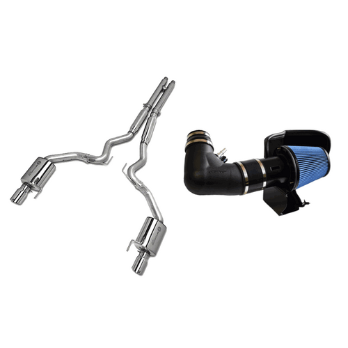 Stage 1 Package - No Tune Required AWE Exhaust PMAS Intake (15-17 Mustang GT)