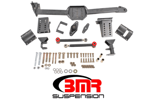 BMR Watts Link - Body Mount - Polyurethane Rod Ends - Adjustable Axle Clamps - Black (2005 - 2014 Mustang / 2007 - 2014 Shelby GT500) WL005H