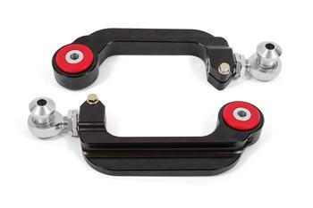 BMR Camber Links - Adjustable - Polyurethane - Rod Ends - Billet Aluminum - Black Anodized (2015 - 2026 Mustang) UCA762