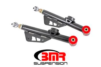 BMR Lower Control Arms - DOM - On-Car Adjustable - Polyurethane/Rod End - Black (1979 - 1998 Mustang) TCA051H