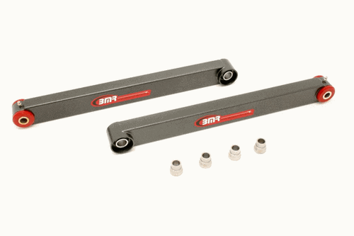 BMR Lower Control Arms Boxed - DOM - Non-Adjustable - Polyurethane & Spherical Bearing Combo - Black (2005 - 2014 Mustang / 2007 - 2014 Shelby GT500) TCA022H