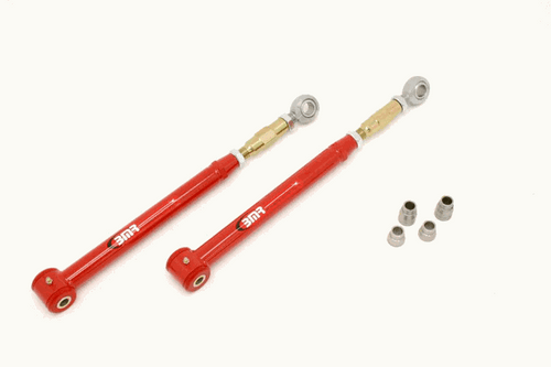 BMR Lower Control Arms DOM Adj Poly Rod End Combo Red (2005-2014 Mustang/GT500)  TCA021R
