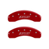 MGP Caliper Covers Gen 6 Camaro & SS Logo Red Finish Silver Characters (2016 - 2024 Camaro SS) 14241SCS5RD