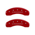 MGP Caliper Covers Gen 6 Camaro Logo Red Finish Silver Characters (2016 - 2024 Camaro SS) 14241SCA5RD
