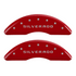 MGP Caliper Covers Silverado Logo Red Finish Silver Characters (2011 - 2019 Silverado 2500HD / 3500HD) 14173SSILRD