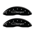 MGP Caliper Covers Cursive Charger Logo Black Finish Silver Characters (2011 - 2023 Charger) 12181SCHSBK