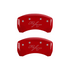 MGP Caliper Covers Cursive Challenger & RT Logo Red Finish Silver Characters (2009 - 2010 Challenger RT) 12001SCLRRD