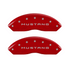 MGP Caliper Covers Mustang & 3.7 Logo Red Finish Silver Characters (2010 - 2014 Mustang) 10198SM37RD
