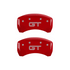 MGP Caliper Covers Mustang & GT S197 Logo Red Finish Silver Characters (2005 - 2009 Mustang GT) 10197SMG2RD