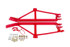 BMR Subframe Connectors - Bolt-On - 4 Point - Red (1993 - 2002 F-Body Hardtop) SFC019R