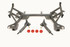 BMR K-Member - SBC/BBC Motor Mounts - Pinto Rack Mounts - Black (1993 - 2002 F-Body) KM005-1H