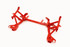 BMR K-Member - LS1 Motor Mounts - Pinto Rack Mounts - Red (1998 - 2002 LS1 F-Body) KM003-1R