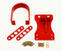 BMR Driveshaft Safety Loop - Front - Red (2010 - 2015 Camaro V8 STD / V6 Auto) DSL014R