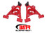 BMR A-Arms - Lower - Spring Pocket - Non-Adjustable - Polyurethane - Standard Ball Joint - Red (1979 - 1993 Mustang) AA034R