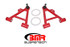 BMR A-Arms - Lower - Coilovers - Non-Adjustable - Polyurethane - Tall Ball Joint - Black (1994 - 2004 Mustang) AA044H