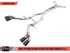 AWE Cat-Back Non-Resonated Exhaust Track Edition Quad Outlet Chrome Tips (16-18 Camaro Coupe SS Manual/ZL1) 3020-42066