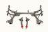 BMR Tubular Front K-Member w/SBC/BBC Motor Mounts & Pinto Steering Rack - Black (1993 - 2002 F-Body Turbo) KM015-1H