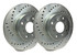 SP Performance Cross Drilled 320mm Dia. Vented Rotor w/Silver Zinc Plating (2015-2023 Mustang GT/EcoBoost Perf Pack) - C54-1112-P