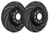 SP Performance Drilled And Slotted 348mm Vented Rotor w/Black Zinc Plating (BMW 528I) - F06-4130-BP