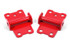 BMR Motor Mount Kit - Lower - Solid Steel - Red (1982 - 1992 F-Body) MM334R