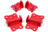 BMR Motor Mount Kit - Upper & Lower - Solid - Red (1982 - 1992 F-Body) MM333R