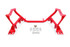 BMR K-Member Coilover Version Motor Plate Version Red (79-95 Mustang) KM740R