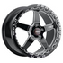 Weld 17x10 Ventura Drag Beadlock Wheel 5x115 BC ET 30 BS 6.70 Gloss Black (Charger) S90470071670